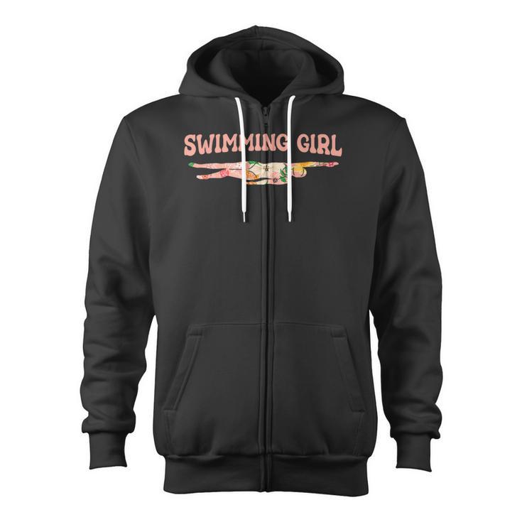 Swimming Swimming Water Sports Swimmer Zip Up Hoodie