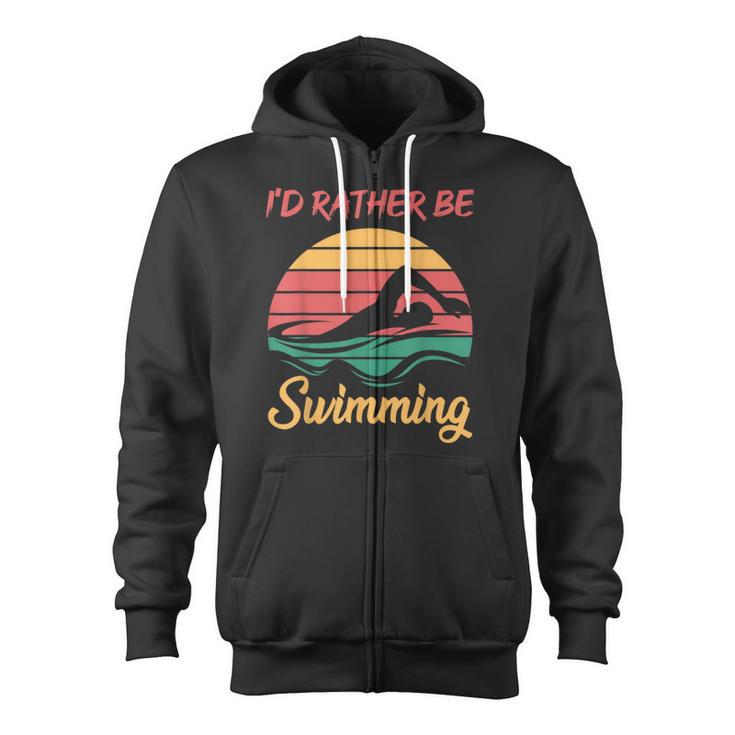 Water Rat Water Sports Hobby Swimming Club Swimming Zip Up Hoodie