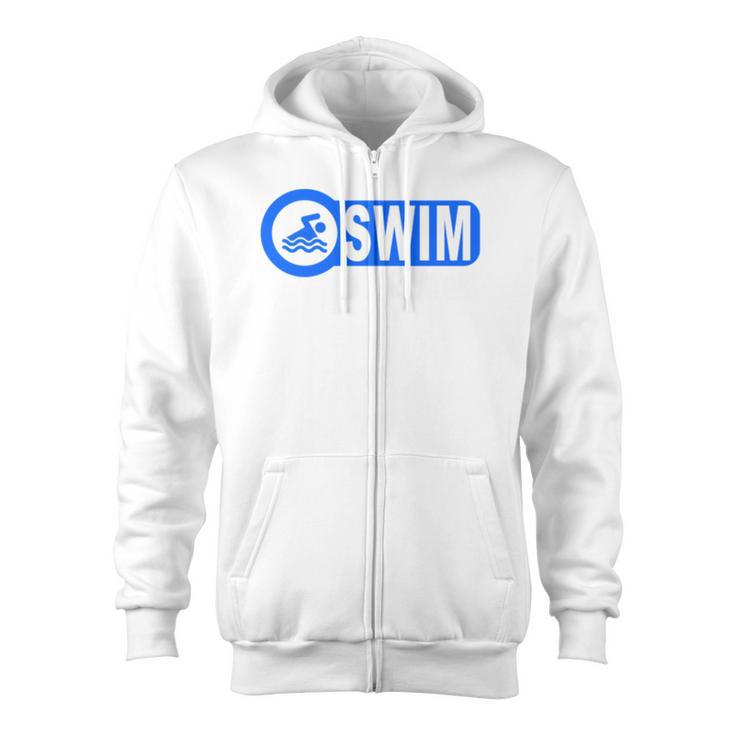 2 Sided Print Swimming Teacher Swim Instructor Swim Lessons Zip Up Hoodie