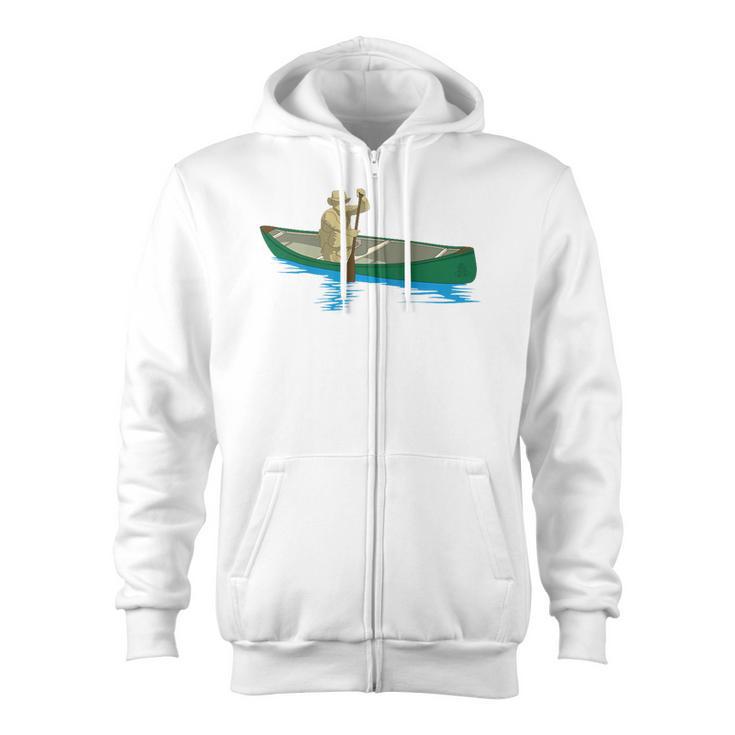 Canadian Canoe Yoke Canoeing Raglan Baseball Tee Zip Up Hoodie