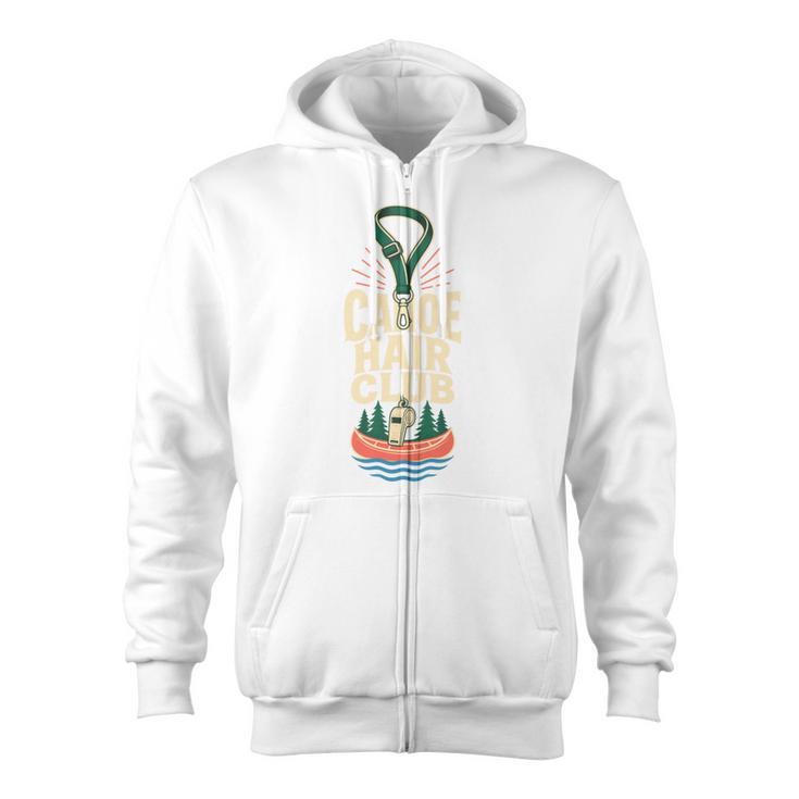 Canoe Hair Club Paddling Retro Comfort Colors Crop Top Zip Up Hoodie
