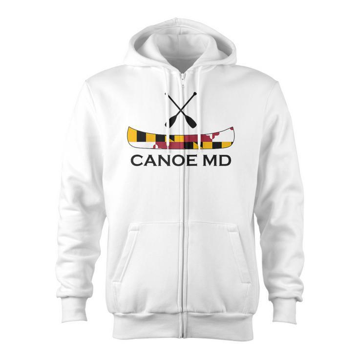 Canoe Maryland Raglan Baseball Tee Zip Up Hoodie