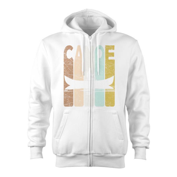 Canoe Vintage Canoeing Retro Canoe Paddling Premium Tri-Blend Zip Up Hoodie