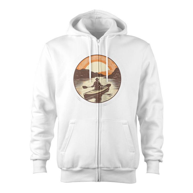 Kayak Kayaker Canoes-Boating Water-Paddle Canadier-Canoe Raglan Baseball Tee Zip Up Hoodie