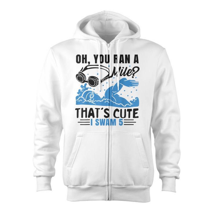 Swimmer Swimming Zip Up Hoodie