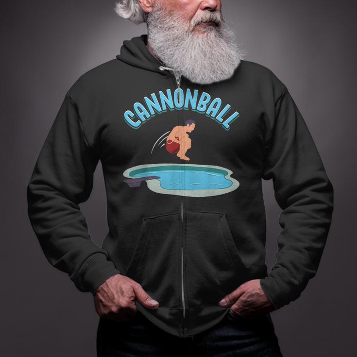 Cannonball Swimming Pool Fun Diving Diver Swimmer Cool Zip Up Hoodie Cannonball Swimming Pool Fun Diving Diver Swimmer Cool Zip Up Hoodie