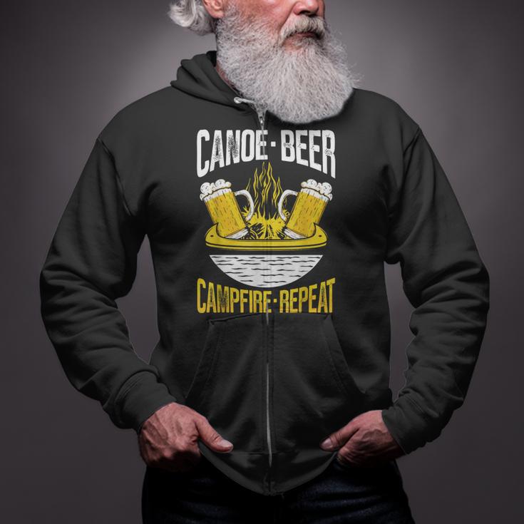 Canoe Beer Campfire Repeat Kayak Canoe Zip Up Hoodie Canoe Beer Campfire Repeat Kayak Canoe Zip Up Hoodie