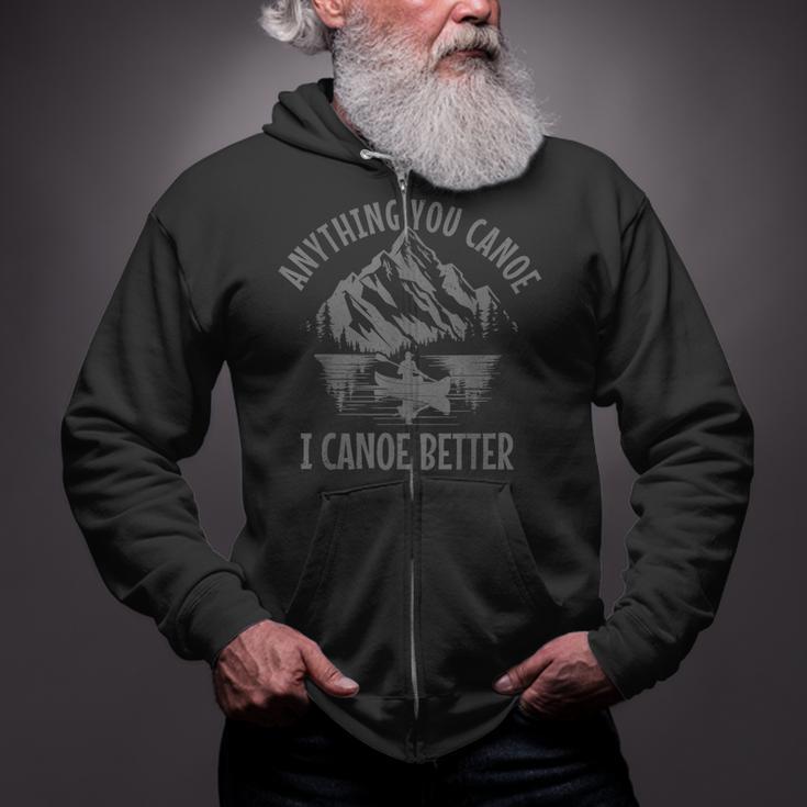 Canoe Canoeing Zip Up Hoodie