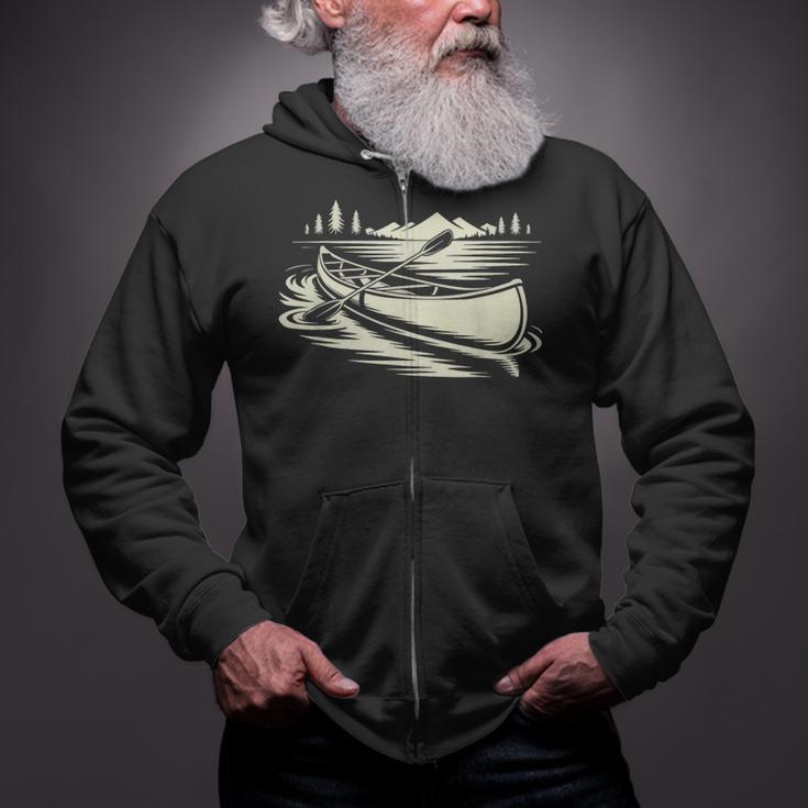 Canoe Tripper Loading Portage Pack First Light Zip Up Hoodie