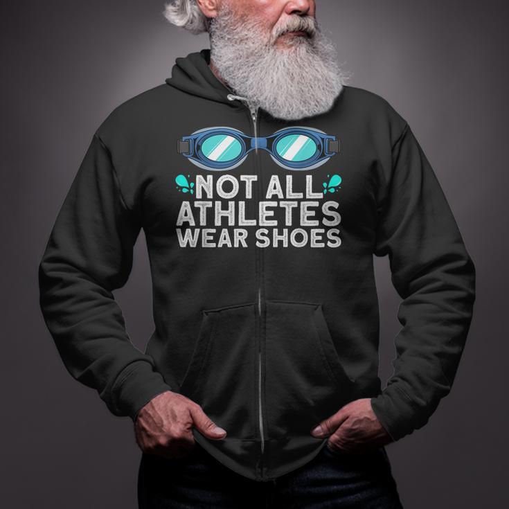 Cool Swimming For Men Women Swimmer Swim Instructor Goggles Zip Up Hoodie