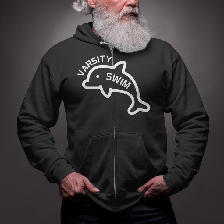 Dolphin Dolfin Varsity Swim Swim Team Swim Club Swimming Zip Up Hoodie Dolphin Dolfin Varsity Swim Swim Team Swim Club Swimming Zip Up Hoodie