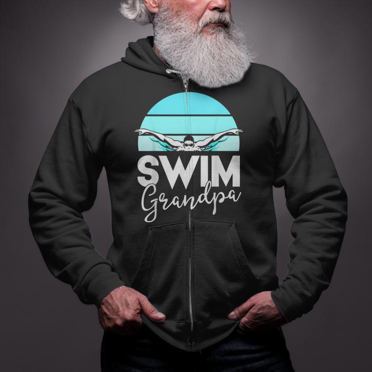 Grandpa Papa Swimming Meet Swimmer Swim Team Shirt Zip Up Hoodie Grandpa Papa Swimming Meet Swimmer Swim Team Shirt Zip Up Hoodie