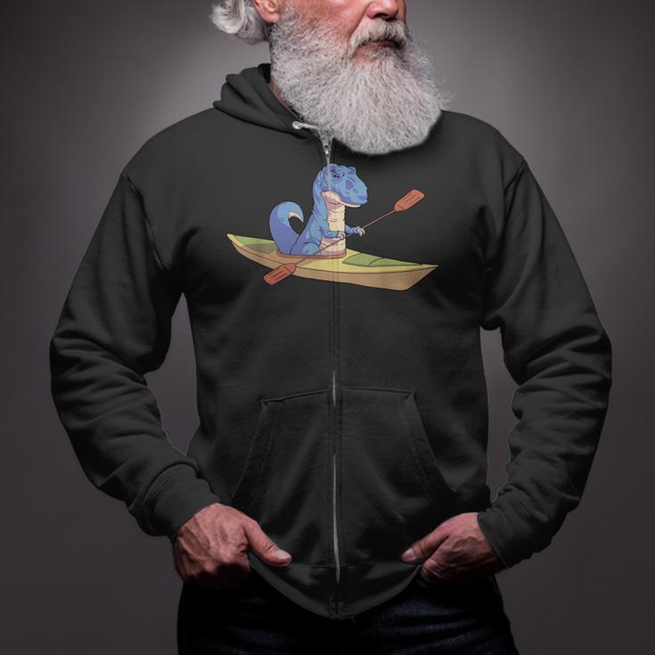 KayakRex Dinosaur Canoe Shirt Kayak For Children Zip Up Hoodie