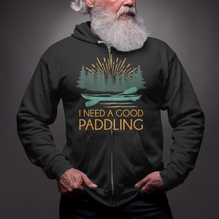 Kayaking Outdoor Water Sports Canoeing Paddle Kayak Zip Up Hoodie