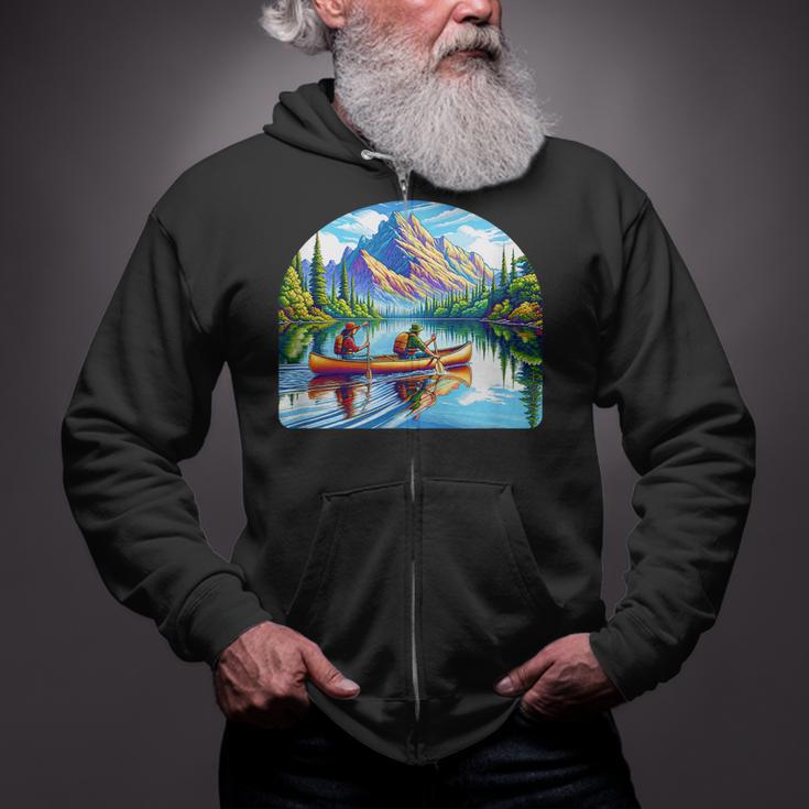 Lake Canoeing Canoe Zip Up Hoodie Lake Canoeing Canoe Zip Up Hoodie