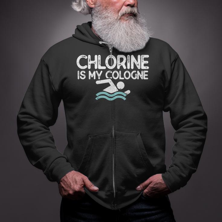 Men Swimming Saying Swimmer Zip Up Hoodie