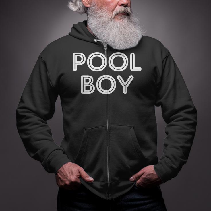 Pool Boy Saying Swim Cool Swimmer Swimming Pool Zip Up Hoodie Pool Boy Saying Swim Cool Swimmer Swimming Pool Zip Up Hoodie