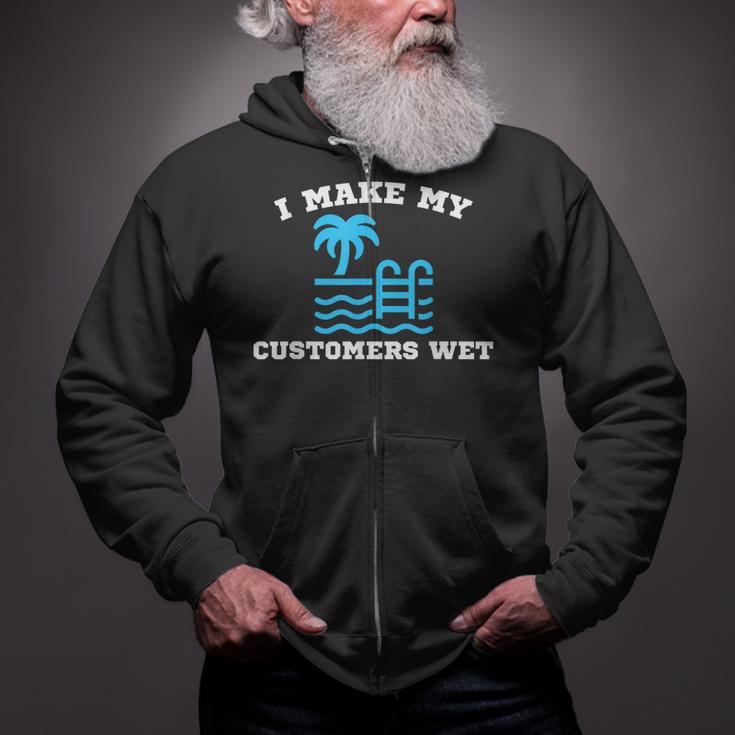 Pool Boy For Swimming Pool Service Guy Zip Up Hoodie