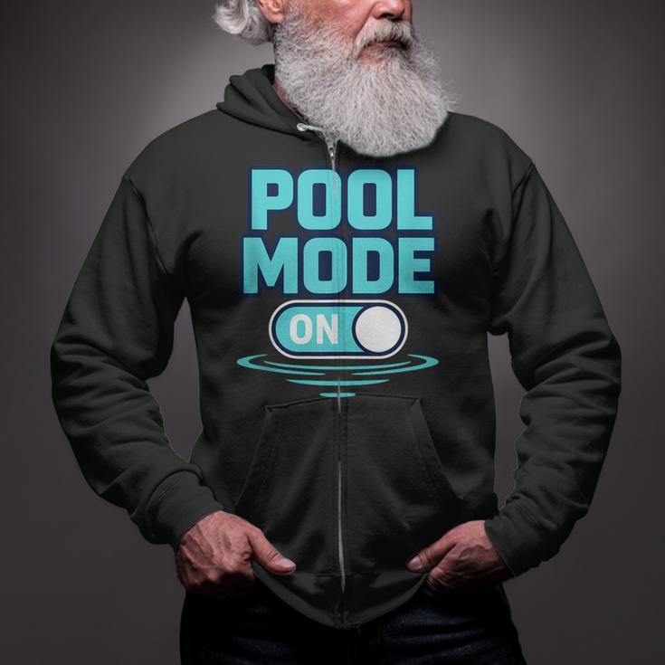 Pool Mode On Summer Swimming Vacation Zip Up Hoodie