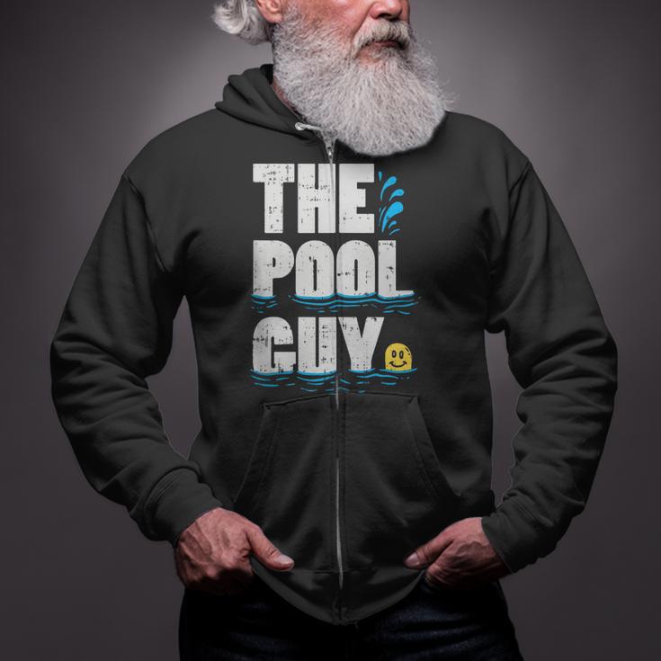Summer Pool Guy Swimming Pool Boy Zip Up Hoodie