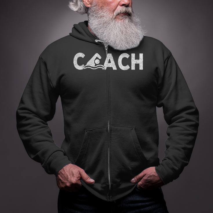 Swim Coach Swimming Coach Swim Teacher Swimmer Retro Zip Up Hoodie Swim Coach Swimming Coach Swim Teacher Swimmer Retro Zip Up Hoodie