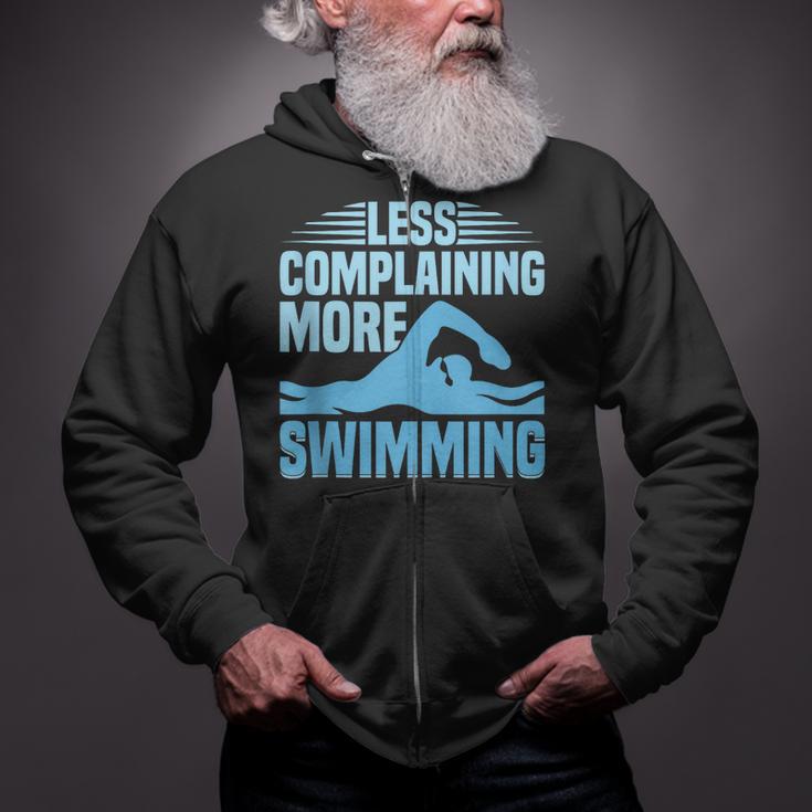 Swim Coach Swim Training Swimming Sport Zip Up Hoodie