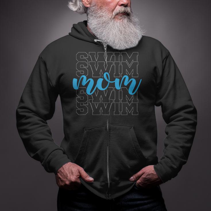 Swim Mom For Mothers Swimming Zip Up Hoodie Swim Mom For Mothers Swimming Zip Up Hoodie
