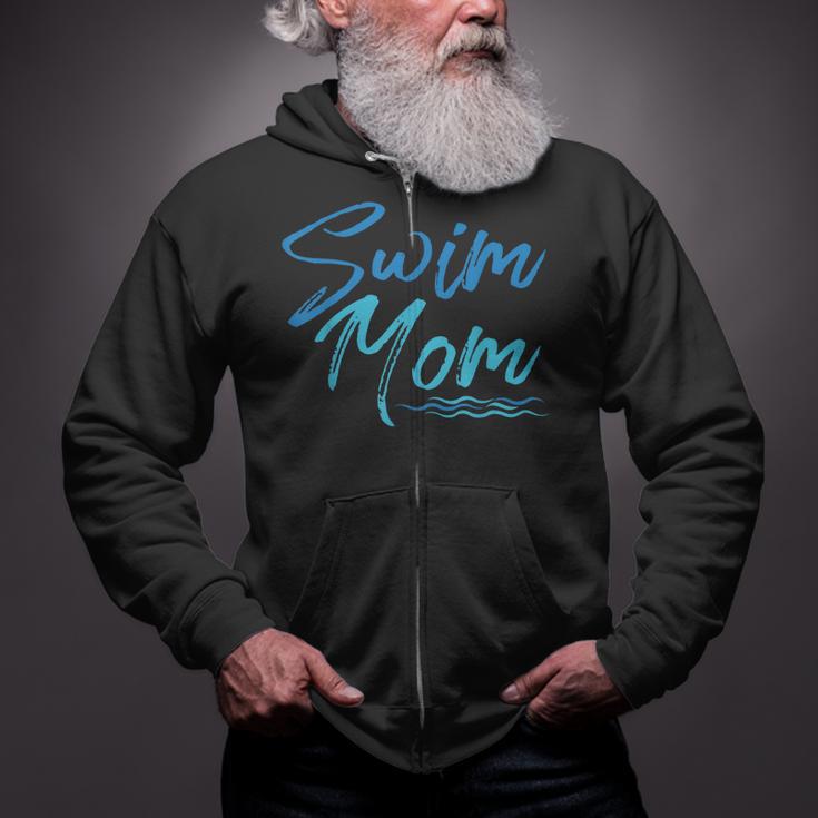 Swim Mom Swimming Cute Zip Up Hoodie