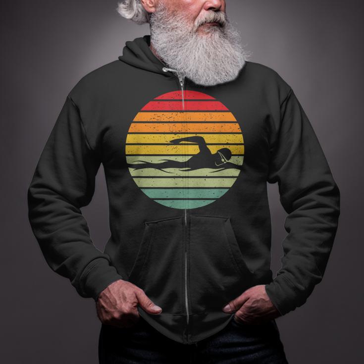 Swimming & Water Sport Vintage For Swimmers & Swim Coaches Zip Up Hoodie Swimming & Water Sport Vintage For Swimmers & Swim Coaches Zip Up Hoodie