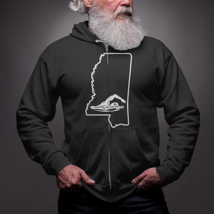 Swimming Apparel Mississippi Swimmer Training Zip Up Hoodie