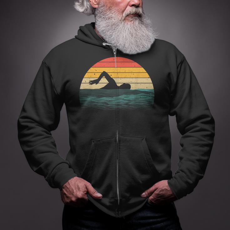 Swimming Art For Men Women Swim Coach Rescue Swimmer Zip Up Hoodie Swimming Art For Men Women Swim Coach Rescue Swimmer Zip Up Hoodie