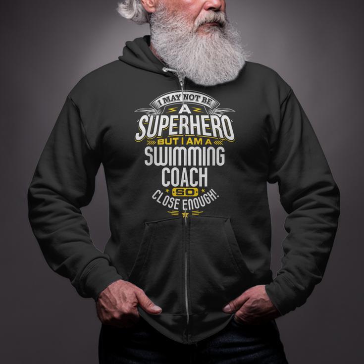 Swimming Coach TShirt Idea Superhero Swimming Shirt Zip Up Hoodie Swimming Coach TShirt Idea Superhero Swimming Shirt Zip Up Hoodie