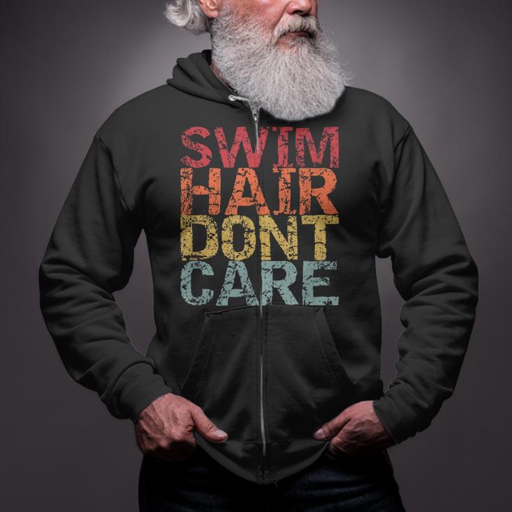 Swimming Pool Diving Sport Swimmer Swim Hair Dont Care Zip Up Hoodie Swimming Pool Diving Sport Swimmer Swim Hair Dont Care Zip Up Hoodie