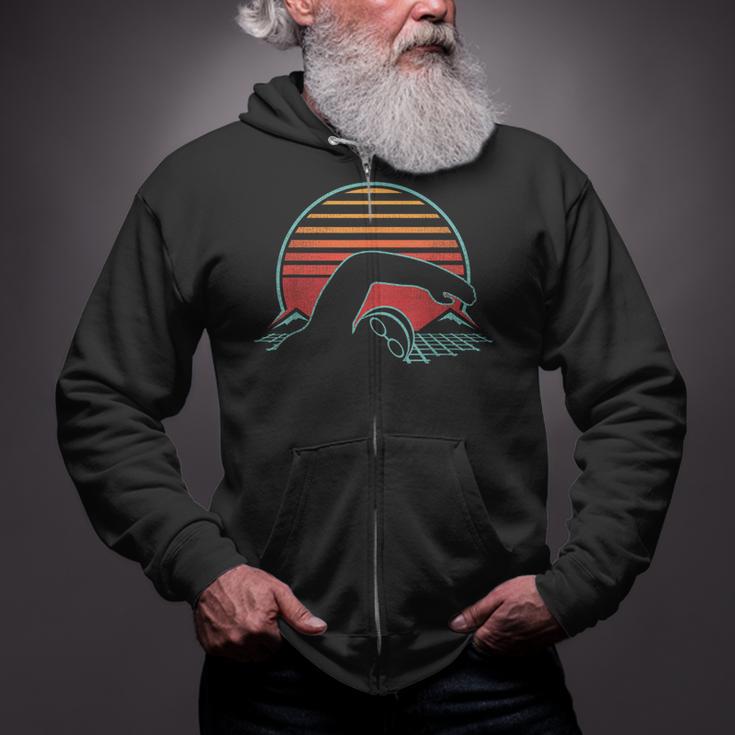 Swimming Retro Vintage 80s Style Swimmer Zip Up Hoodie Swimming Retro Vintage 80s Style Swimmer Zip Up Hoodie