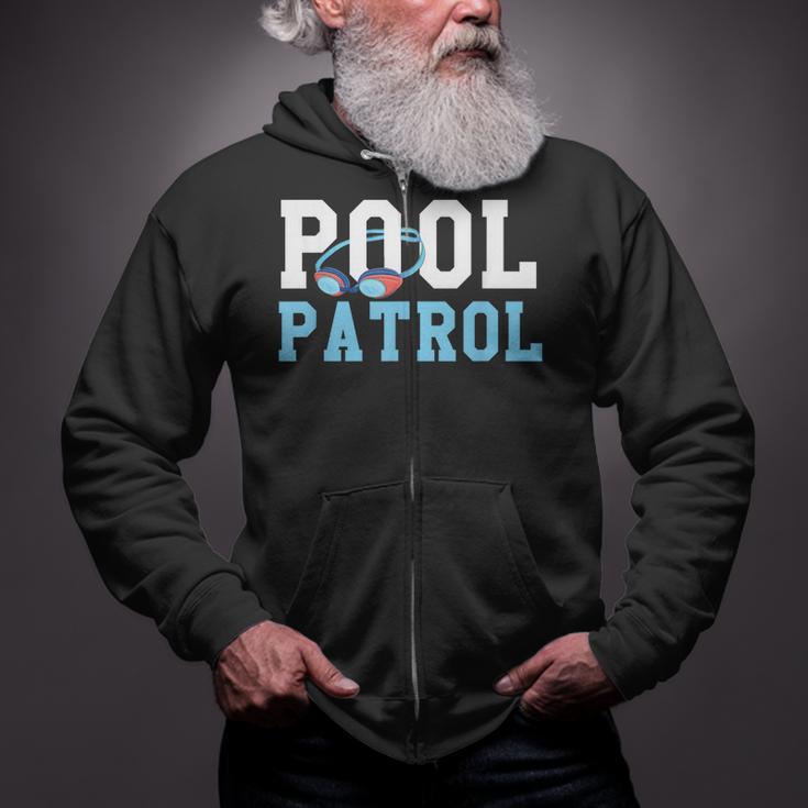 Swimming Swimmer Swim Pool Patrol Coach Dad Zip Up Hoodie Swimming Swimmer Swim Pool Patrol Coach Dad Zip Up Hoodie