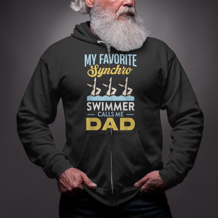 Synchronized Swimming Dad Favorite Synchro Swimmer Artistic Zip Up Hoodie Synchronized Swimming Dad Favorite Synchro Swimmer Artistic Zip Up Hoodie