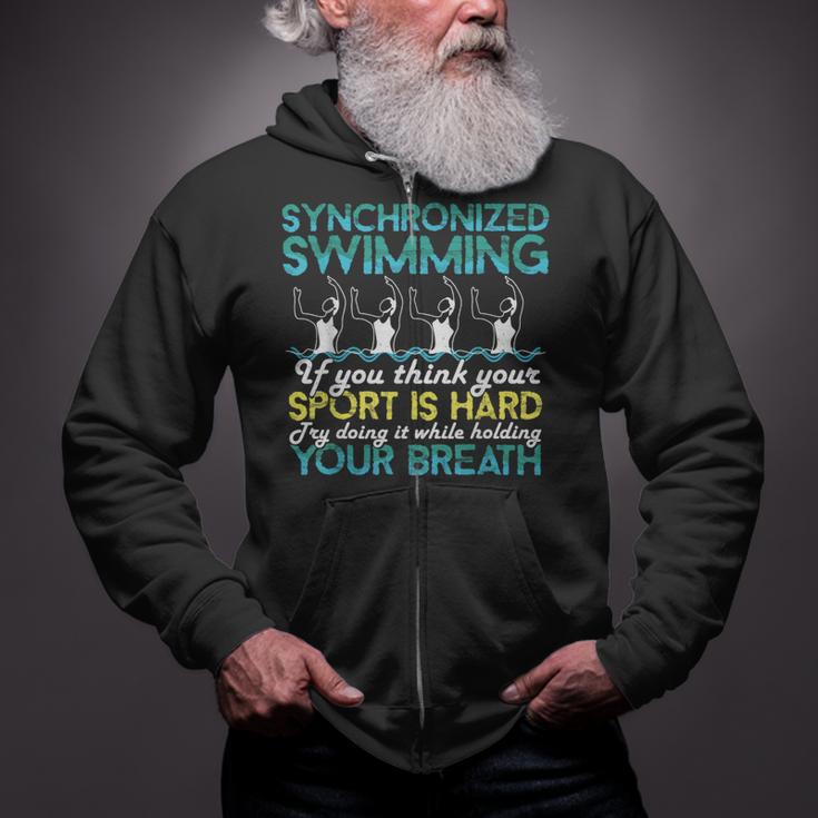 Synchronized Swimming Shirt Synchro Swimmer Artistic Zip Up Hoodie Synchronized Swimming Shirt Synchro Swimmer Artistic Zip Up Hoodie