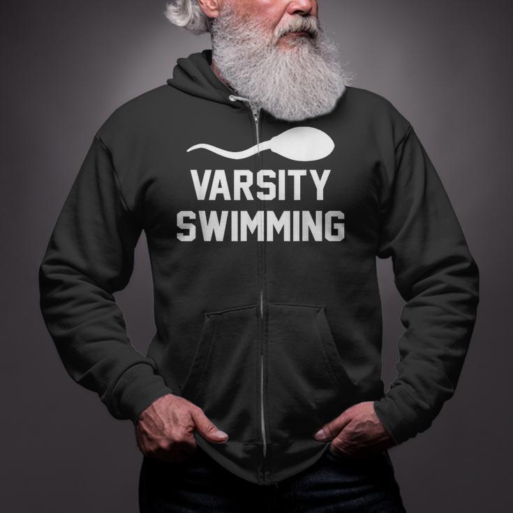 Varsity Swimming For Men Women Zip Up Hoodie Varsity Swimming For Men Women Zip Up Hoodie
