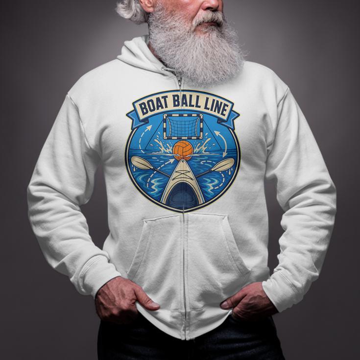 Boat Ball LINE Kayak Polo Canoe Team Raglan Baseball Tee Zip Up Hoodie