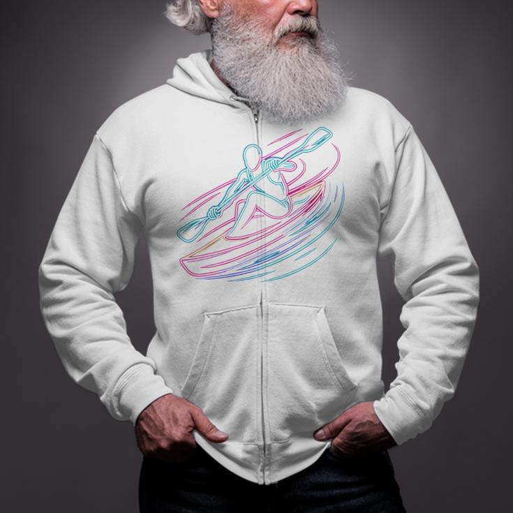 Canoe Canoeing Kayak Paddling Canoeist Zip Up Hoodie
