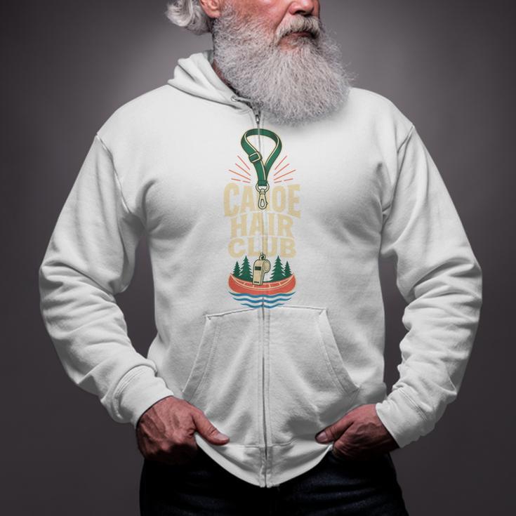Canoe Hair Club Paddling Retro Zip Up Hoodie
