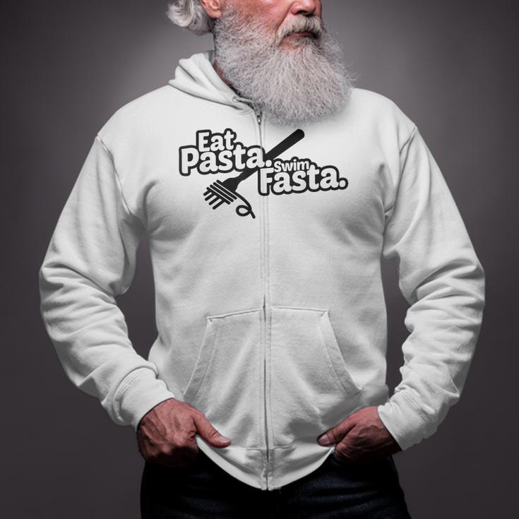 Eat Pasta Swim Fasta Swimmer Tshirt Swimming Zip Up Hoodie