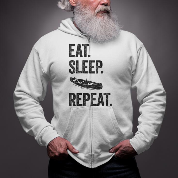 Eat Sleep Canoe Repeat Canoeing Outdoors Raglan Baseball Tee Zip Up Hoodie Eat Sleep Canoe Repeat Canoeing Outdoors Raglan Baseball Tee Zip Up Hoodie