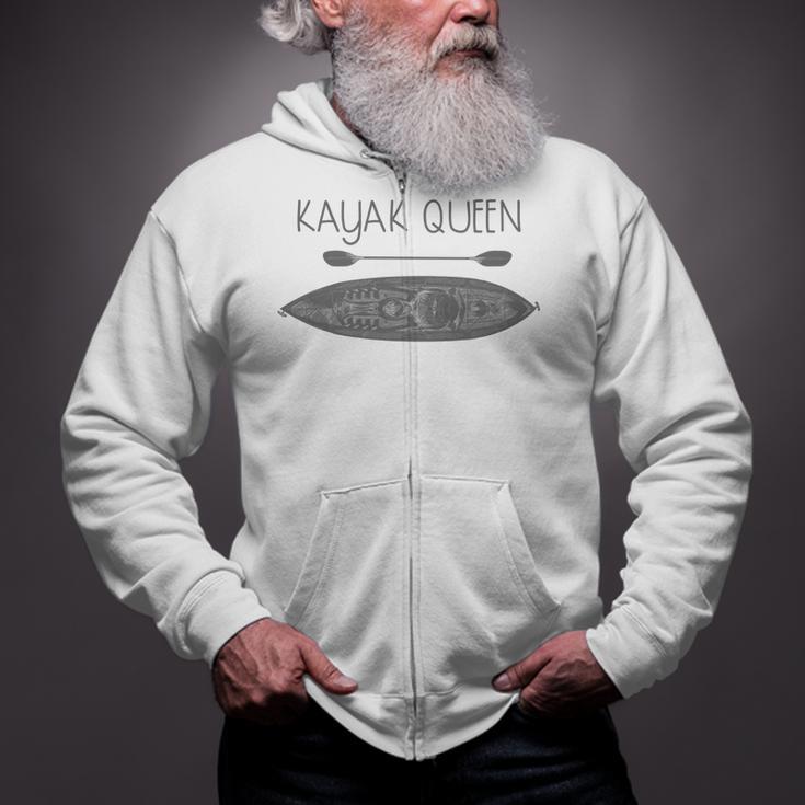 Kayak Queen Fun Kayak And Canoe Paddler Zip Up Hoodie