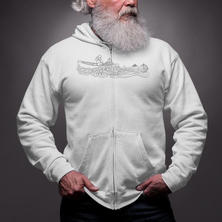 Minimalist Canoeing Water River Canoe Zip Up Hoodie Minimalist Canoeing Water River Canoe Zip Up Hoodie