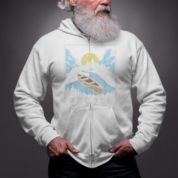 Paddle Retro Style Canoe & Outdoors Simple Canoeing Graphic Zip Up Hoodie Paddle Retro Style Canoe & Outdoors Simple Canoeing Graphic Zip Up Hoodie
