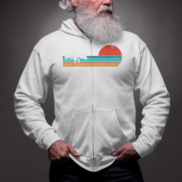 Paddling Canoe Retro Vintage For Canoeists And Paddle Zip Up Hoodie