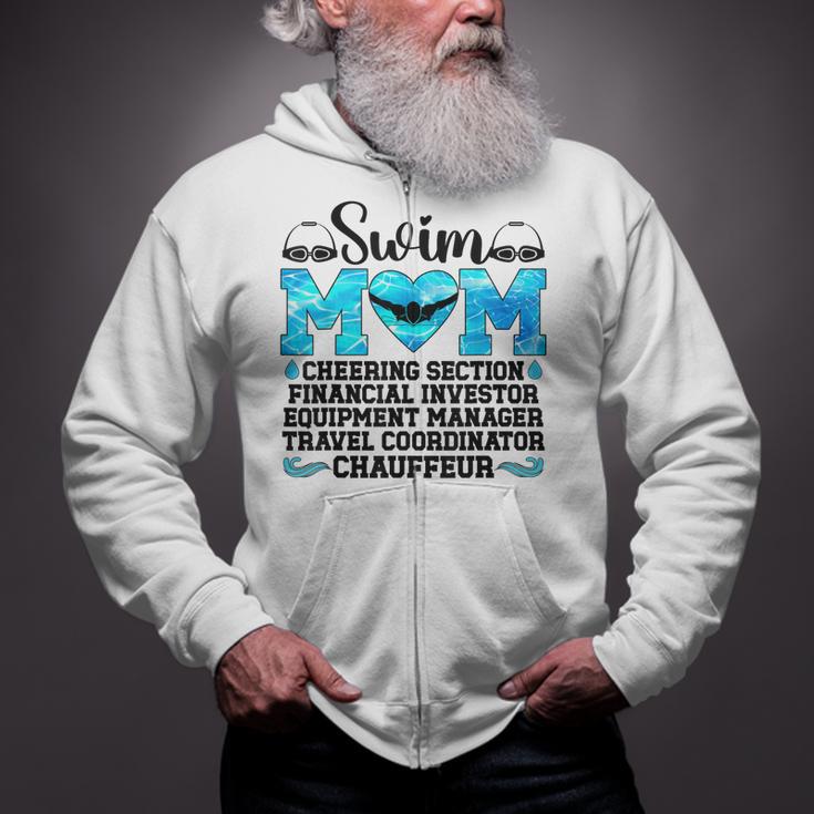 Swim Mom Definition Swimming Mother Of A Swimmer Mom Zip Up Hoodie