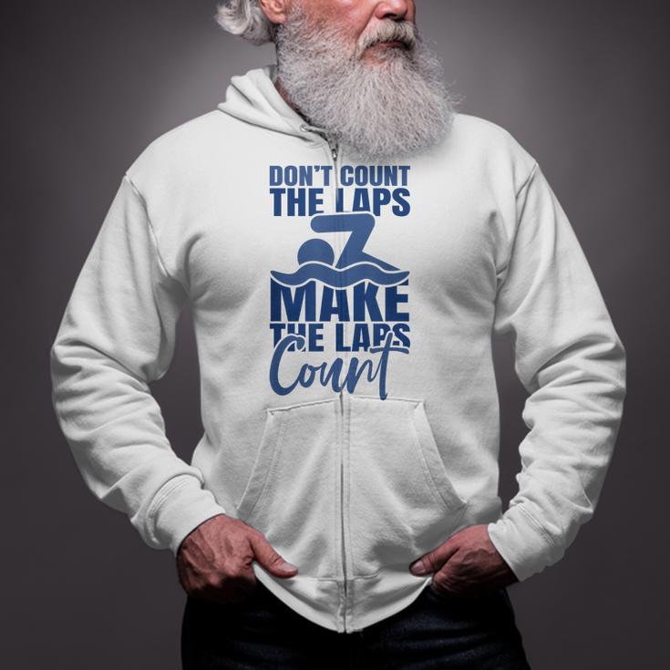 Swimmer Saying Swimming Motivation Professional Swimmer Zip Up Hoodie