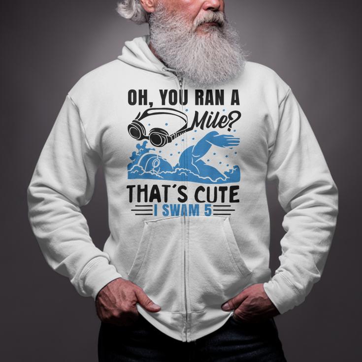 Swimmer Swimming Zip Up Hoodie